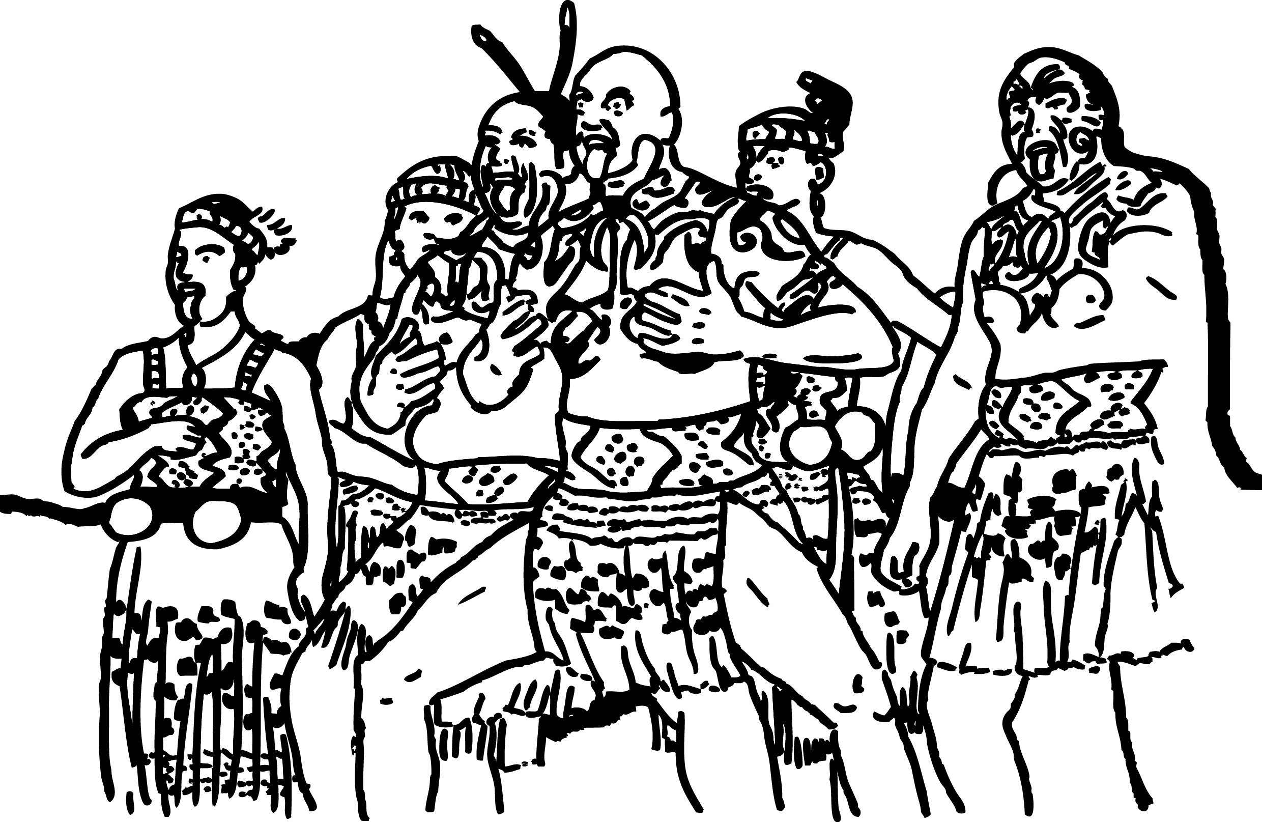 Māori-Gruppe beim Haka