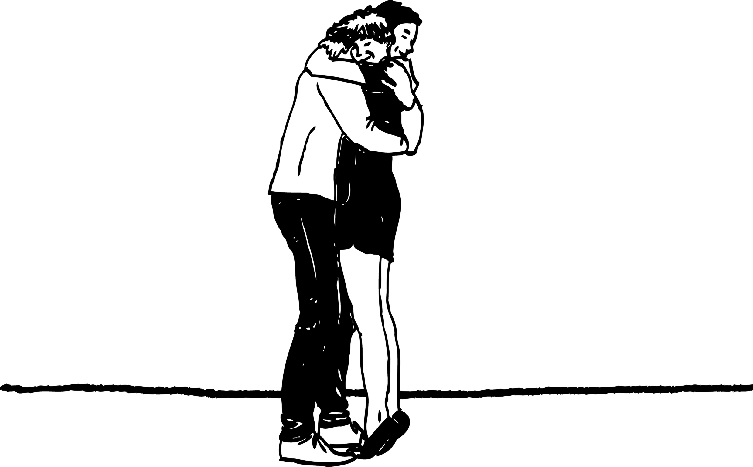 Umarmung als Symbol für Vorleistung